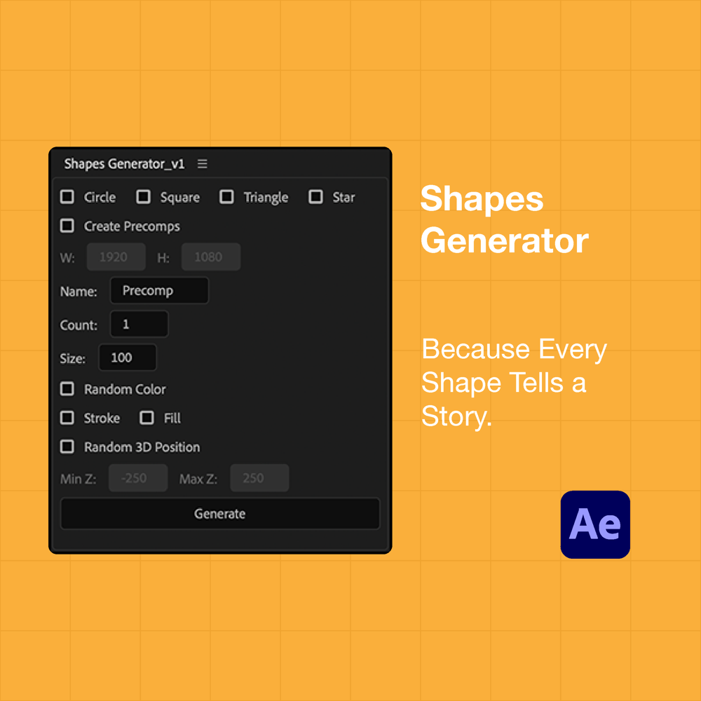 Shape Generator - Adobe After Effects